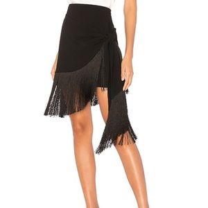 NWT Black Fringe Skirt